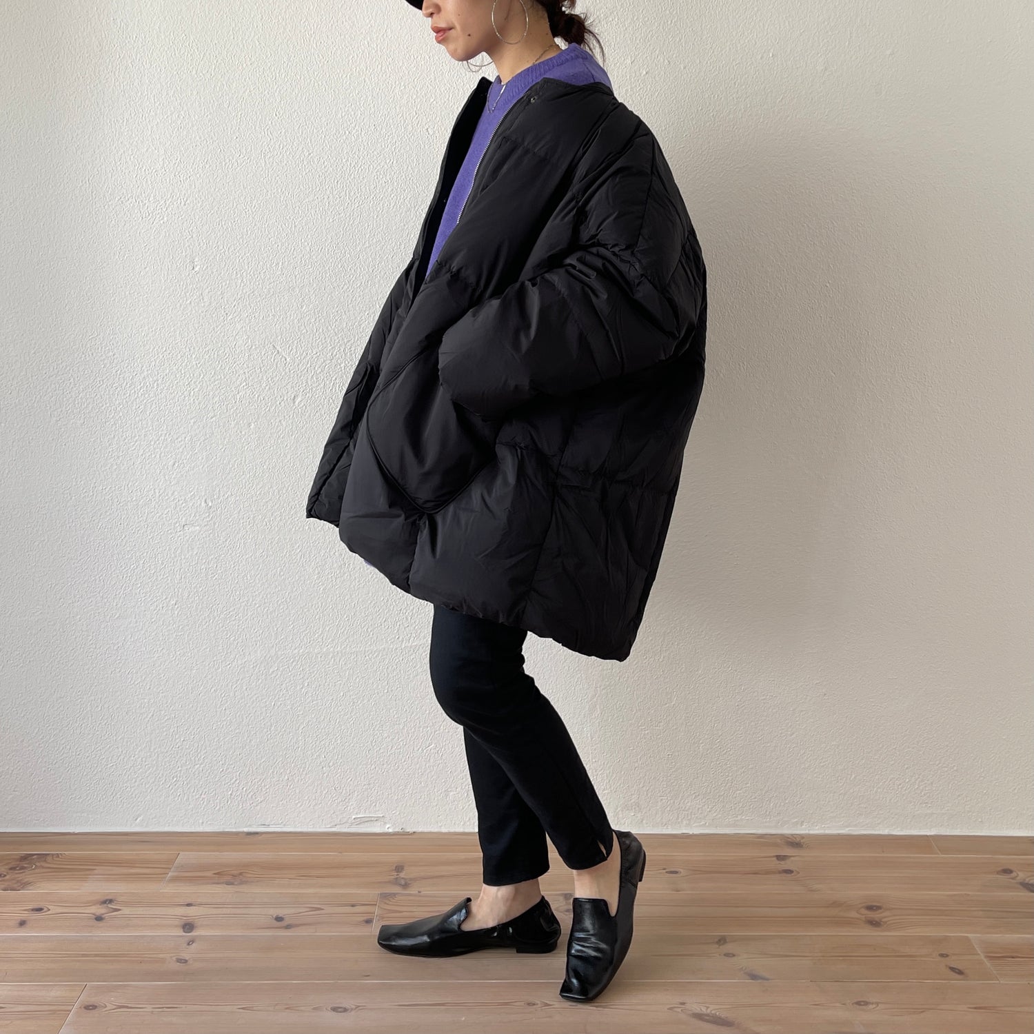 over size loose knit / purple