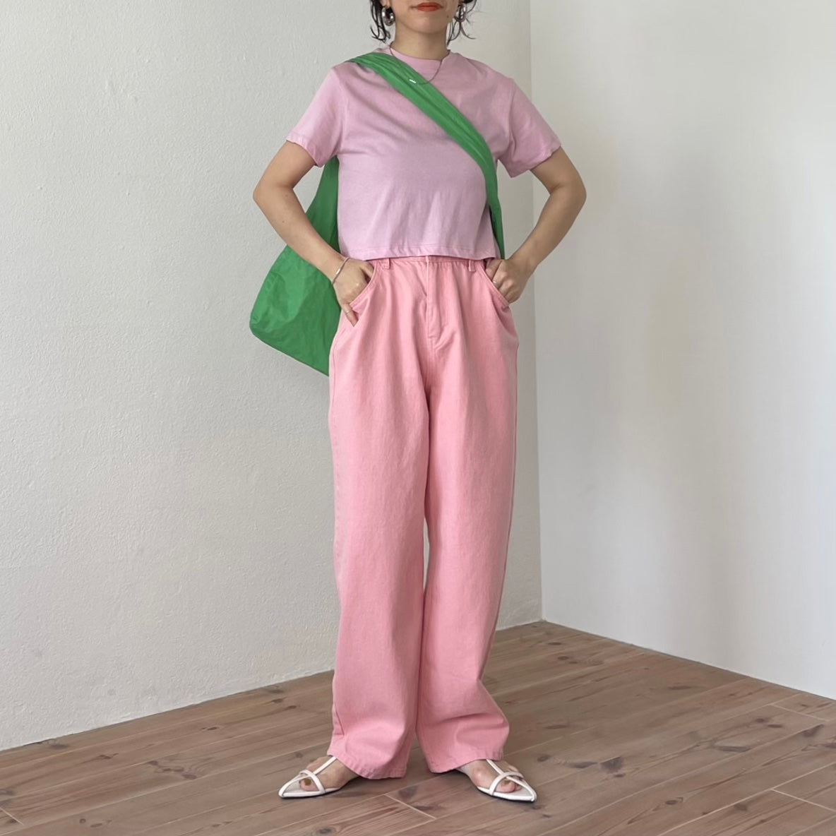 loose fit candy denim / pink