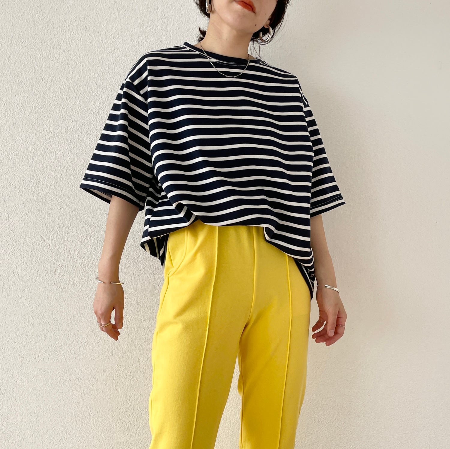 daily vitamin border tee / navy