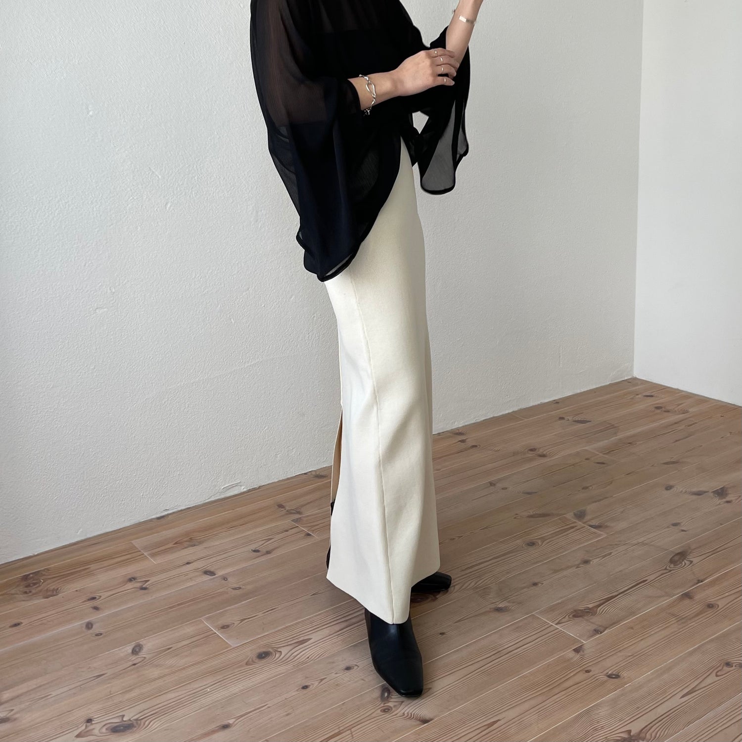 daily daily 2way knit skirt / ivory