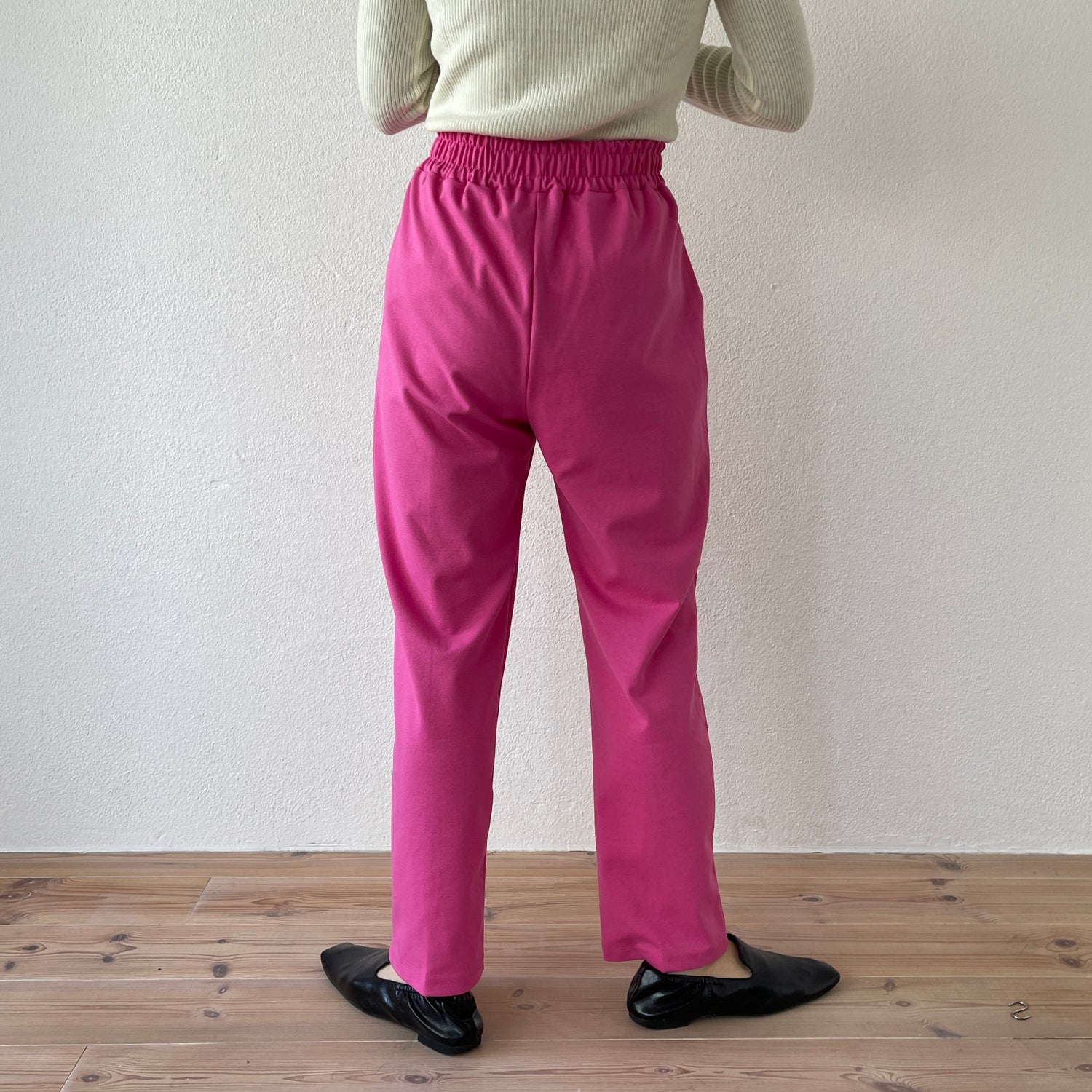 center line relax sweat pants / pink