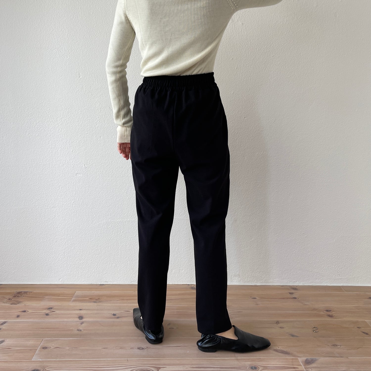 center line relax sweat pants / black