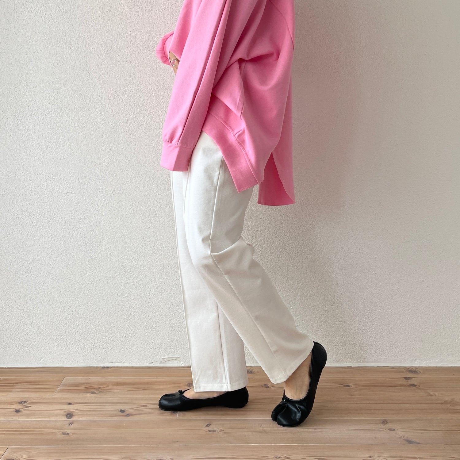 center line relax sweat pants / ivory