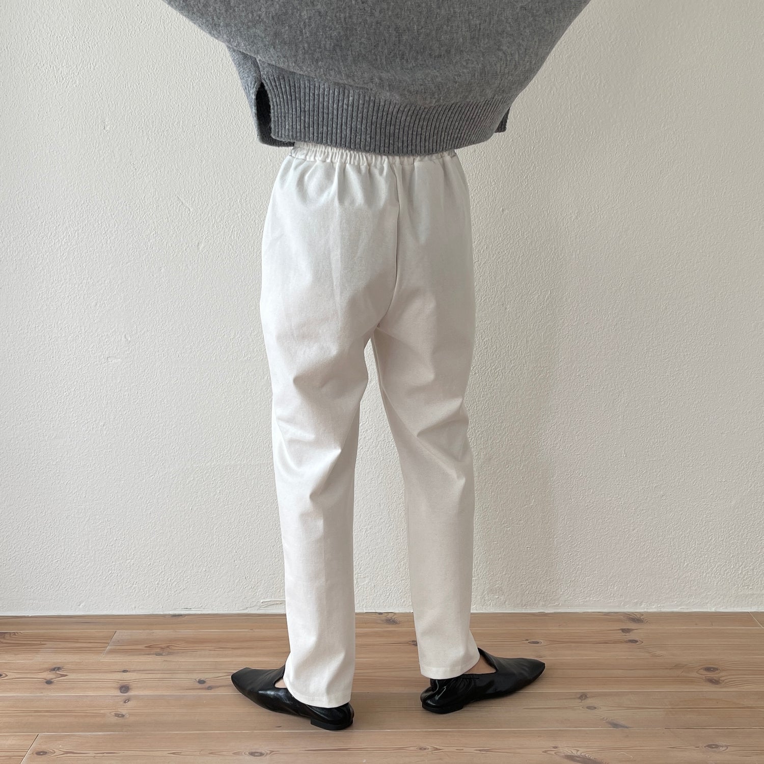 center line relax sweat pants / ivory