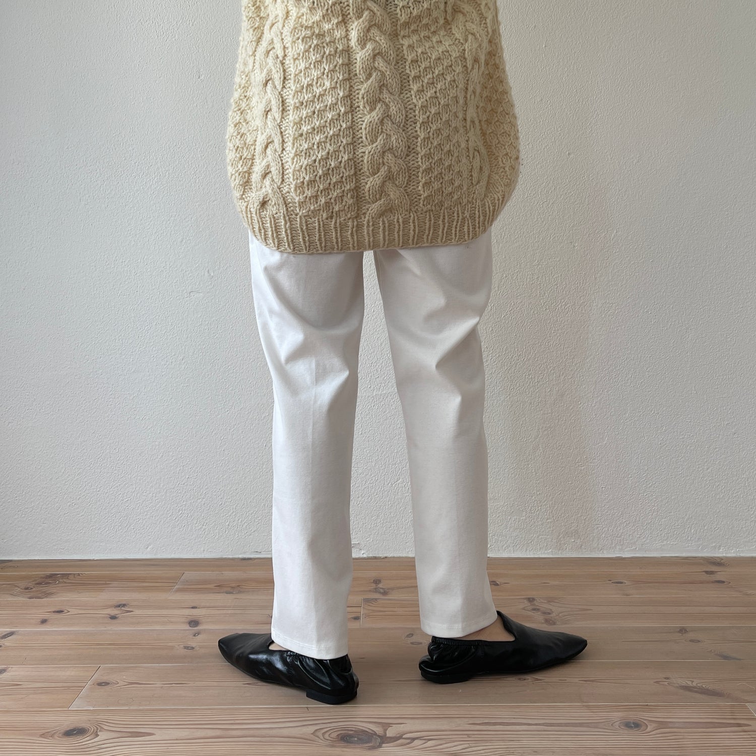 center line relax sweat pants / ivory