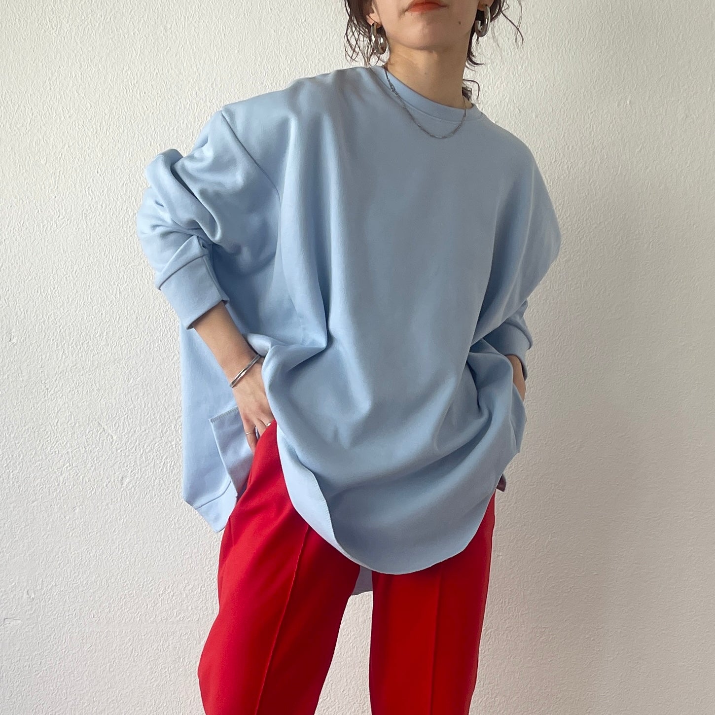 asymmetry design sweat / sky blue
