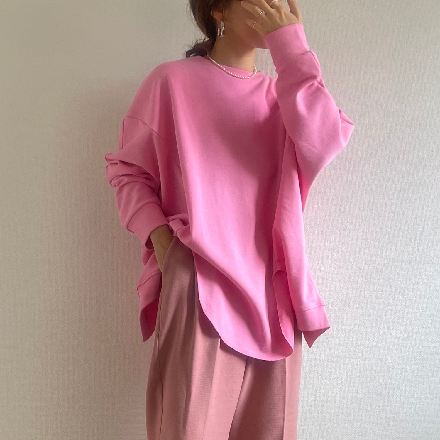 asymmetry design sweat / pink