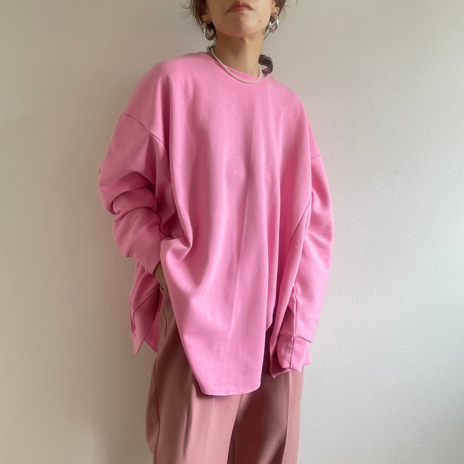 asymmetry design sweat / pink