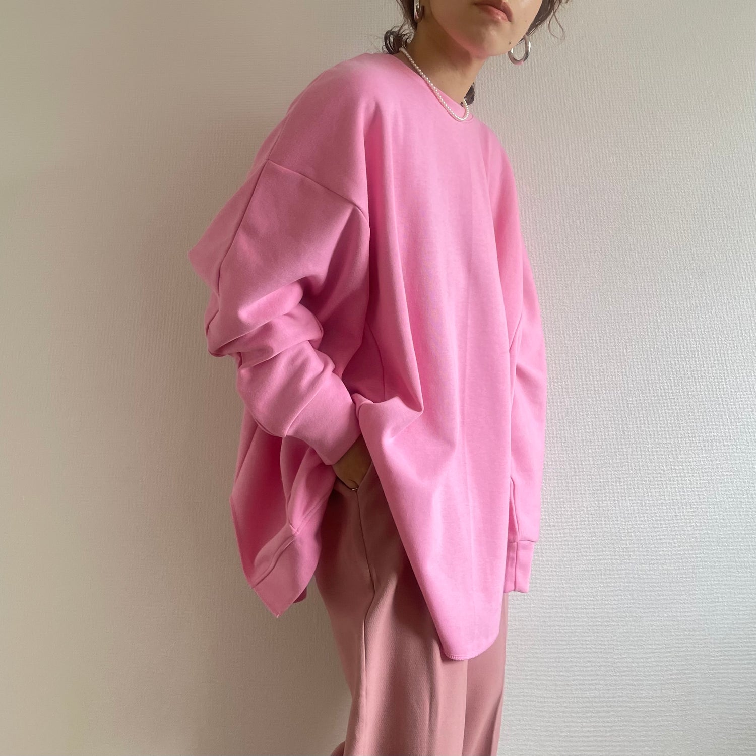 asymmetry design sweat / pink