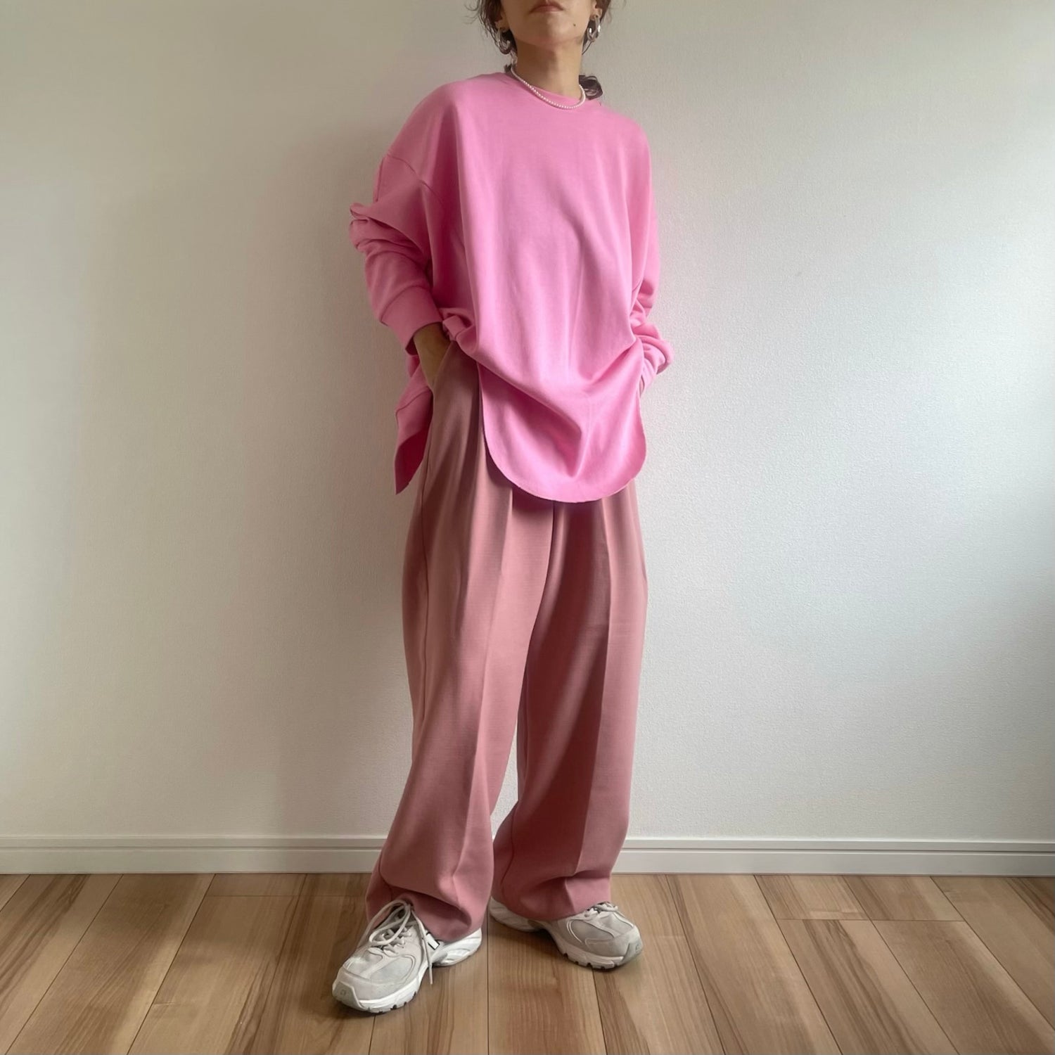 asymmetry design sweat / pink