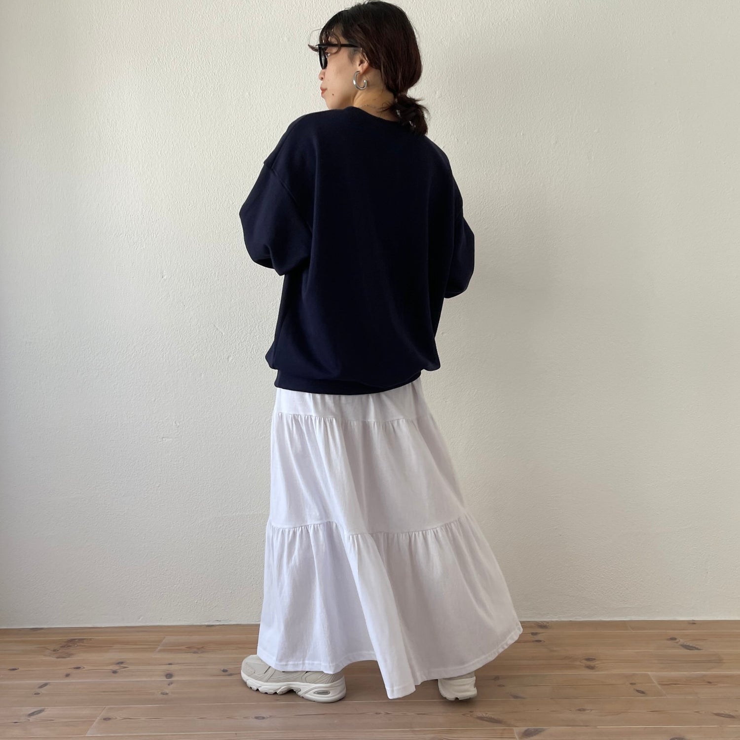 over size winner sweat / navy