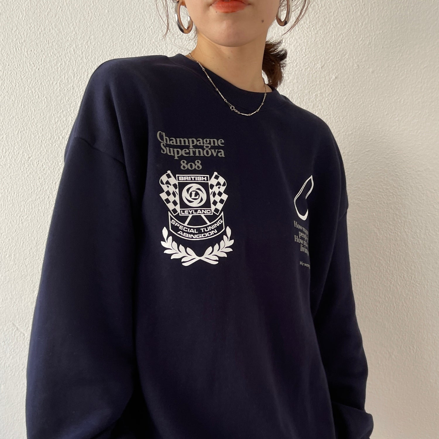 over size winner sweat / navy