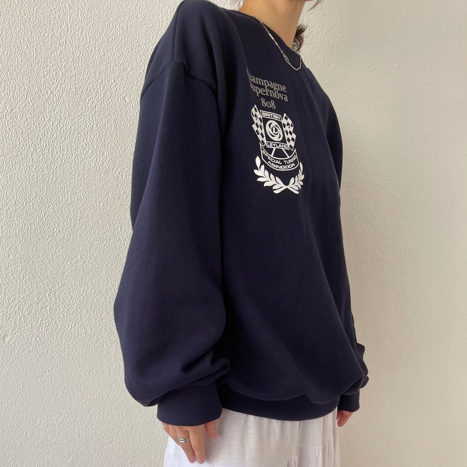 over size winner sweat / navy