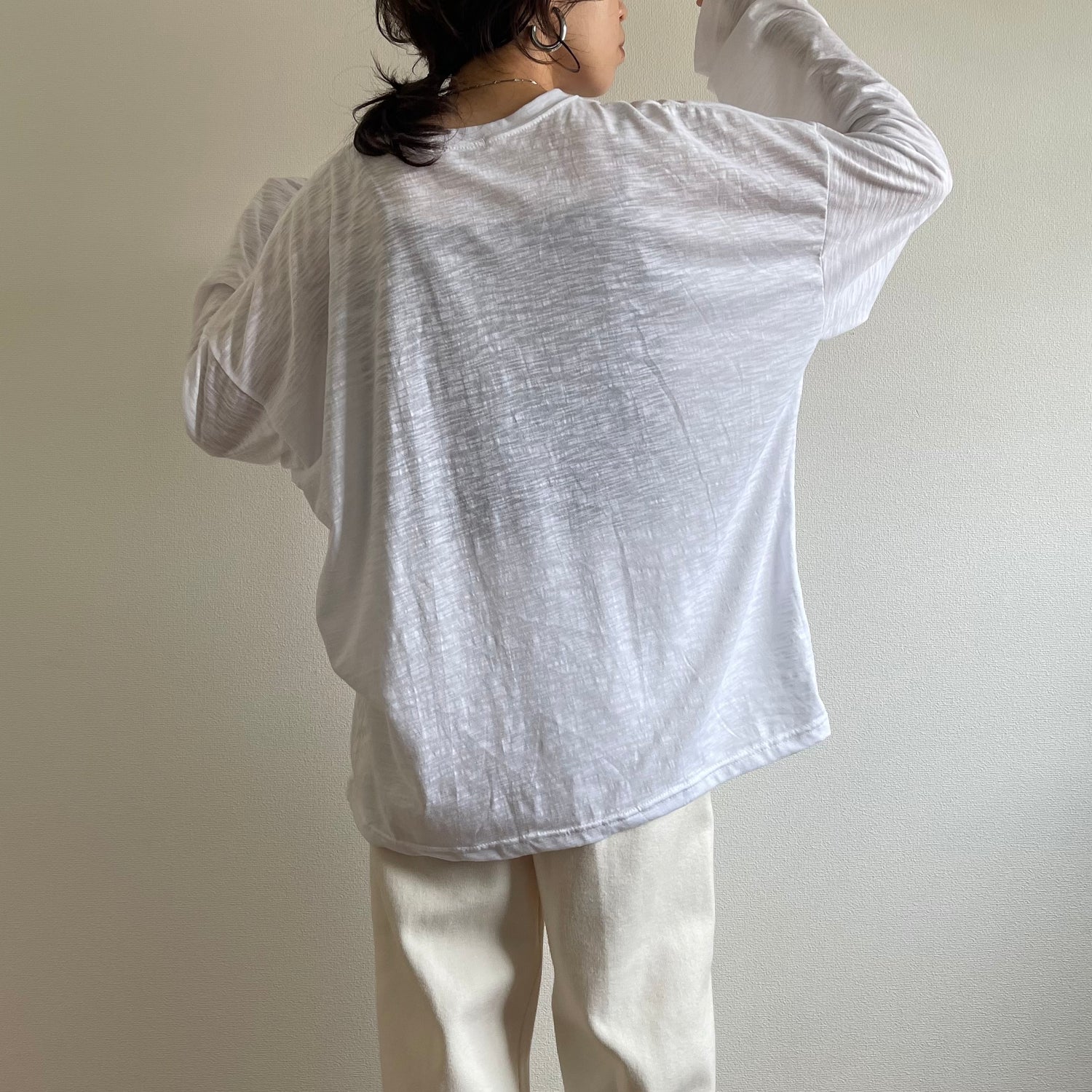 loose fit slab tee / white