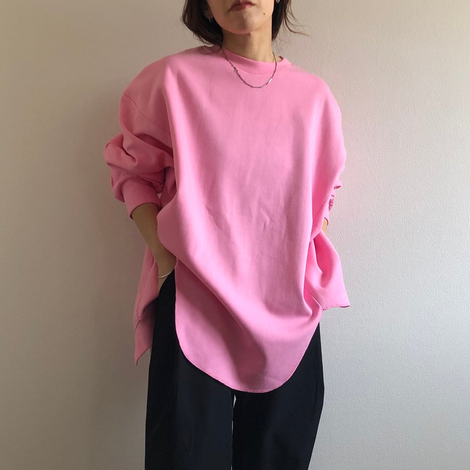 asymmetry design sweat / pink