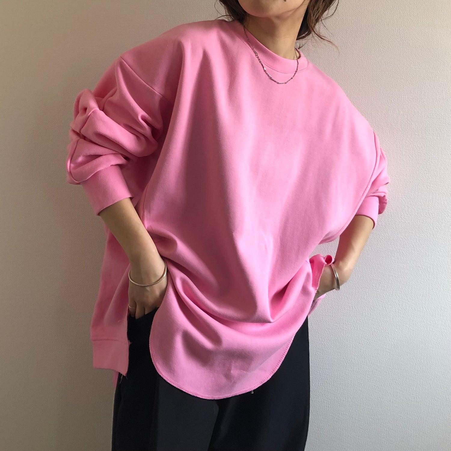 asymmetry design sweat / pink