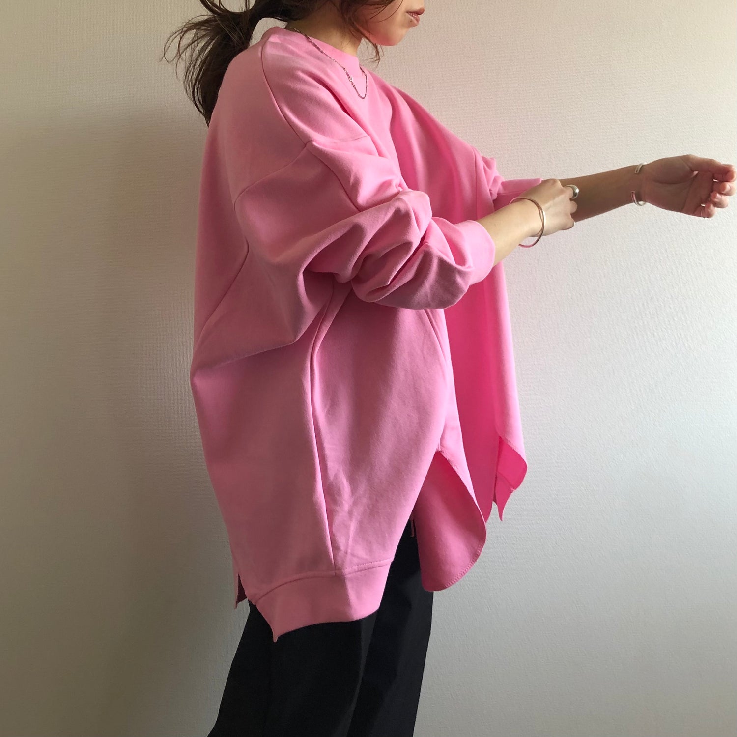 asymmetry design sweat / pink