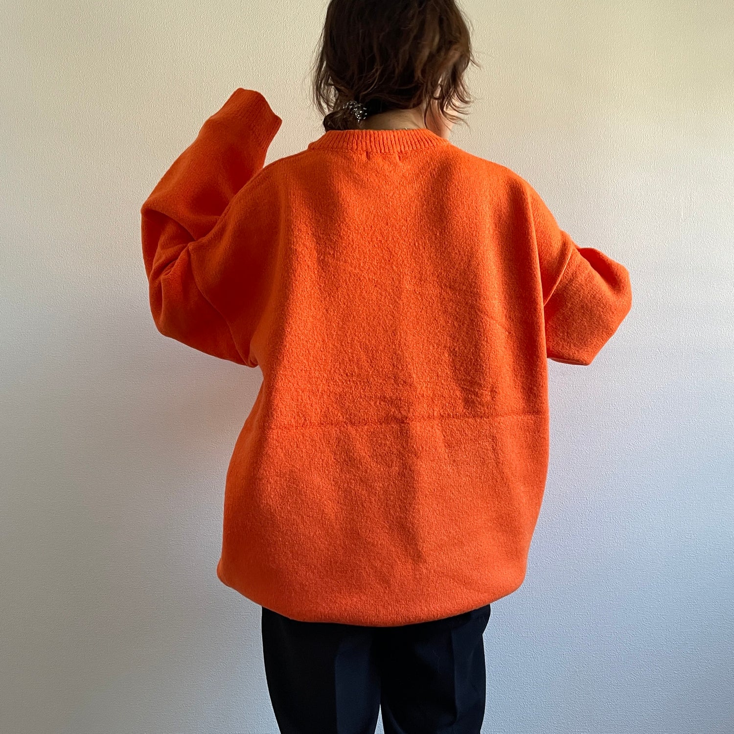 over size loose knit / orange