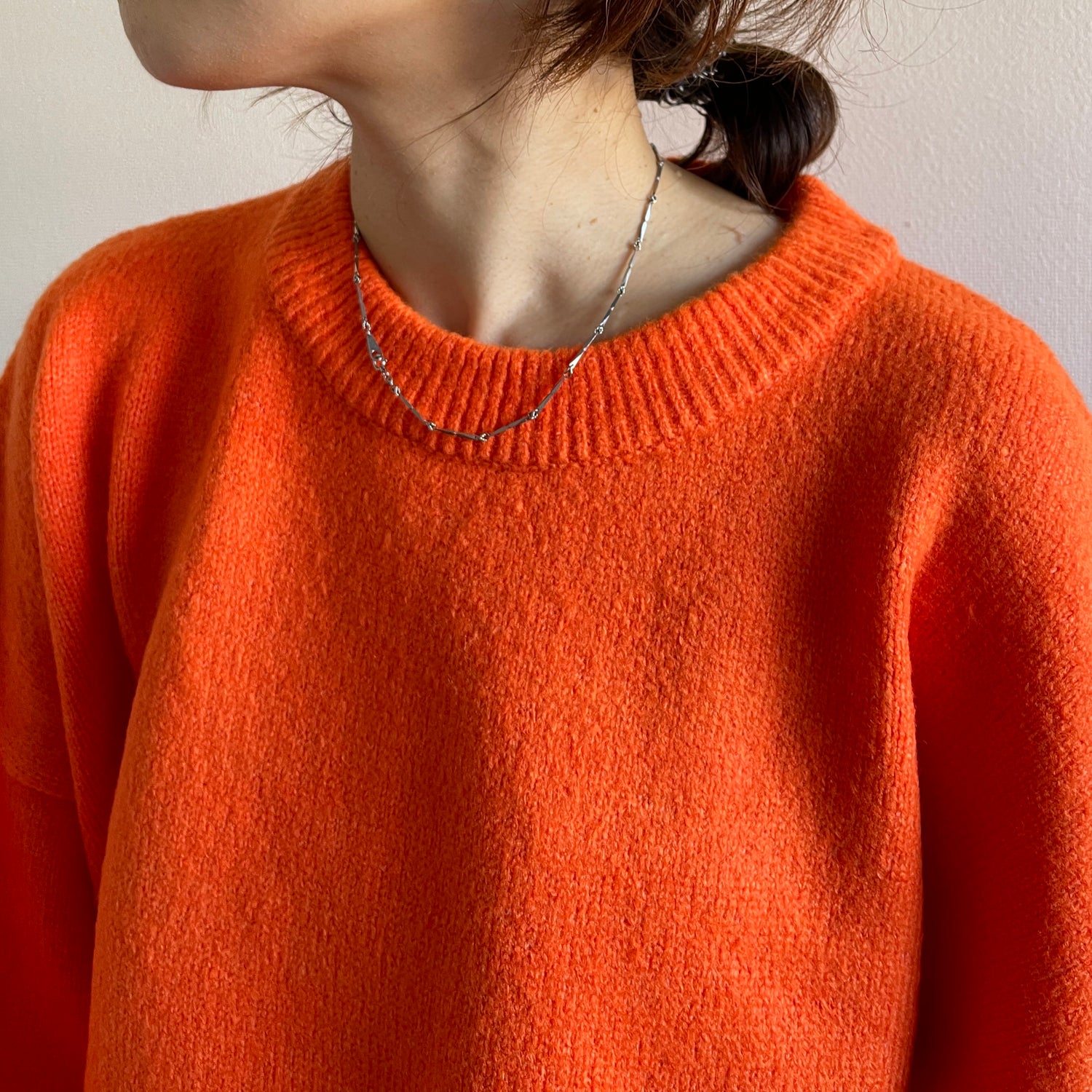 over size loose knit / orange