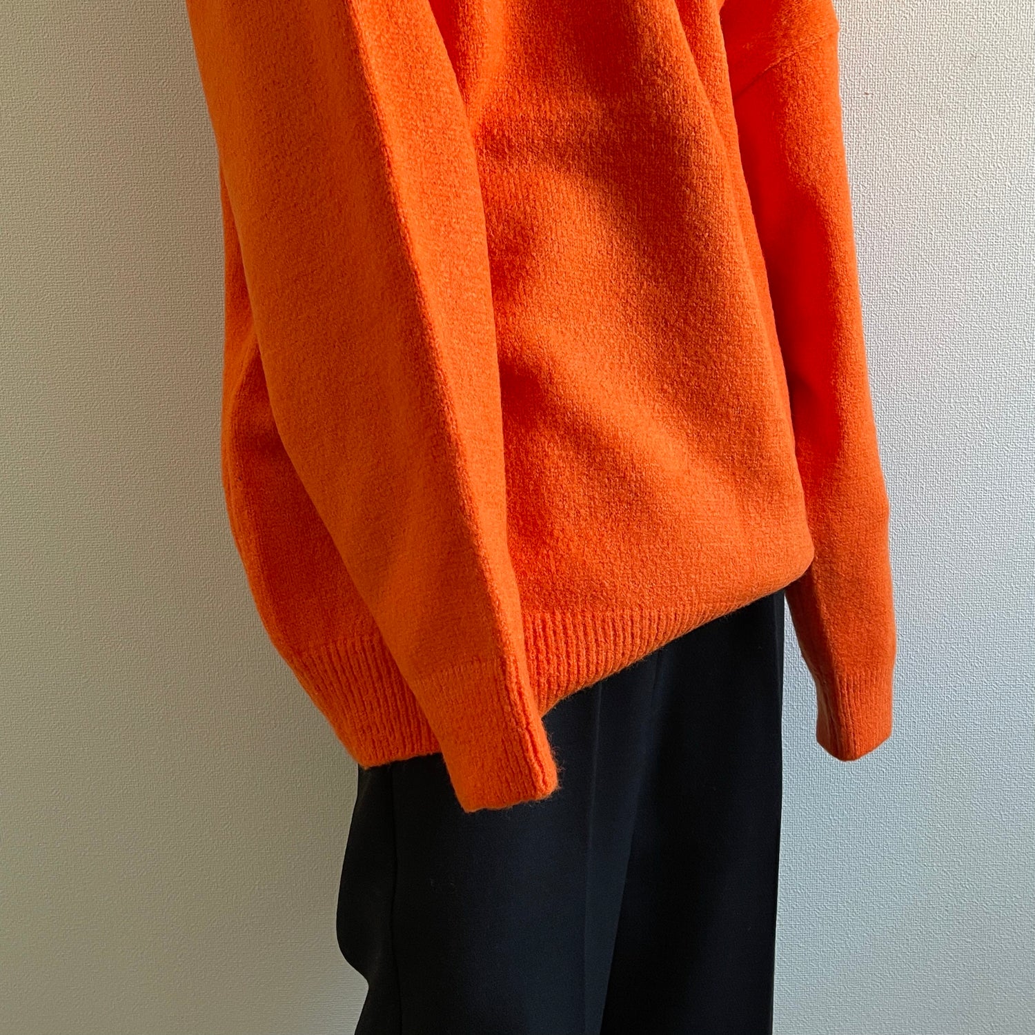 over size loose knit / orange