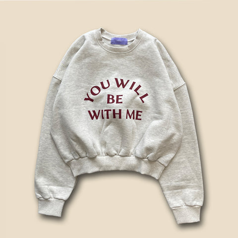 【SAMPLE】with me ! short sweat / gray