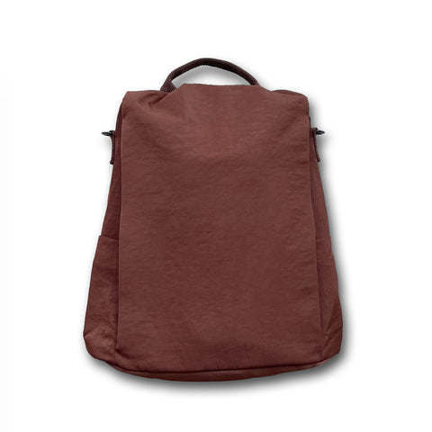 2way nylon backpack / brown