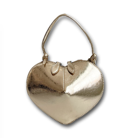 2way heart bag / gold