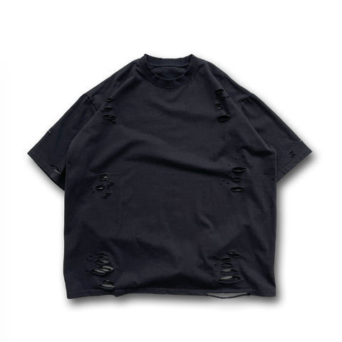 【SAMPLE】Heavy damage big tee / black