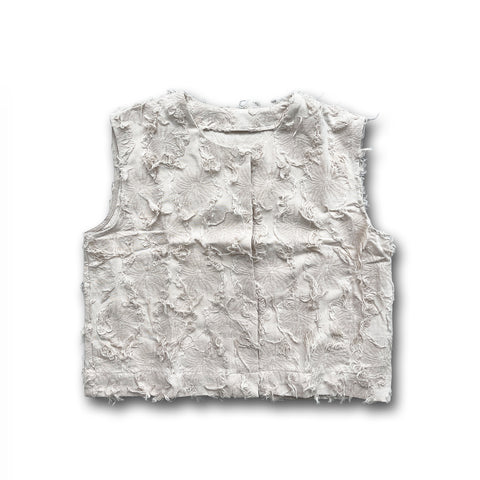 【SAMPLE】fringe vest / ivory