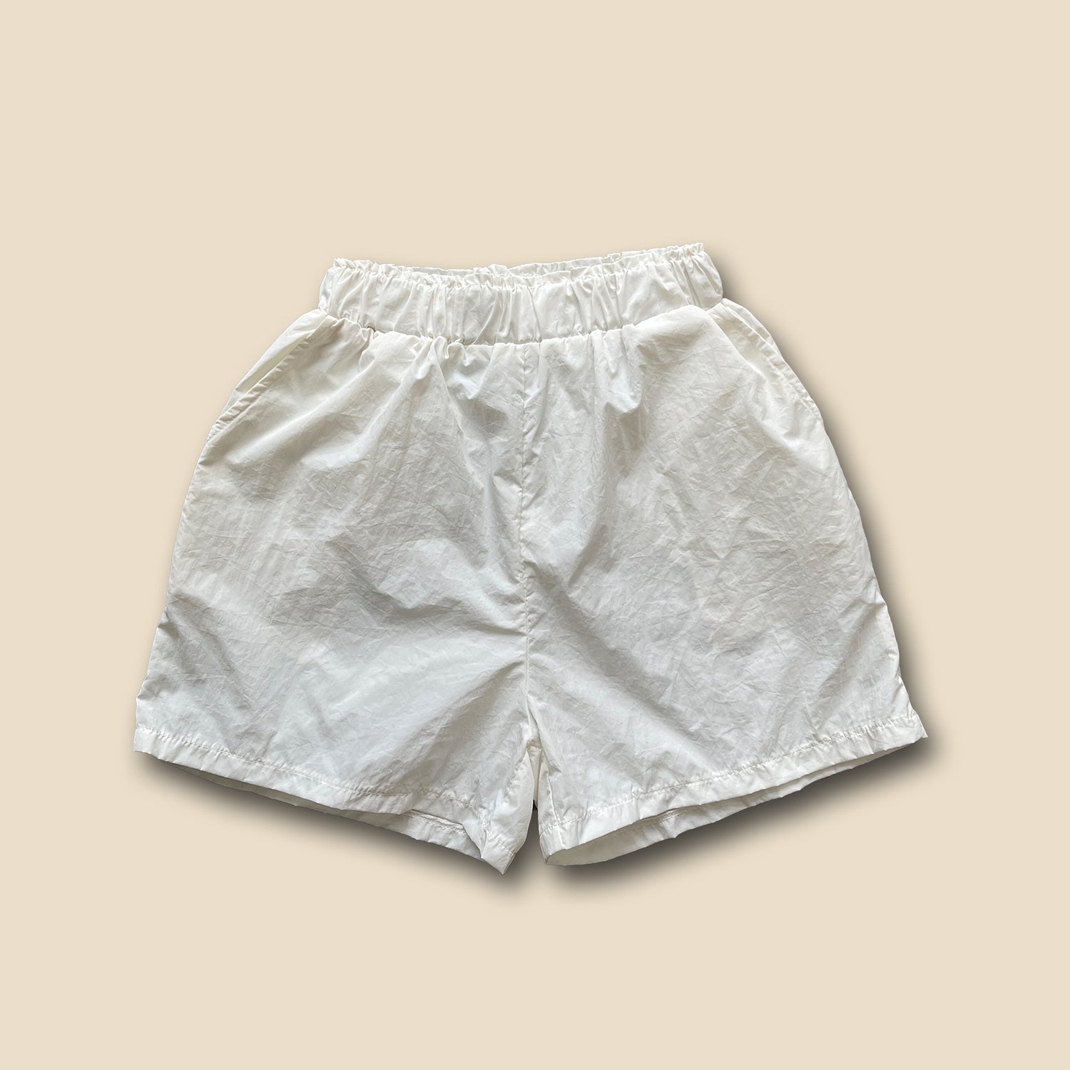 【SAMPLE】nylon half pants / ivory