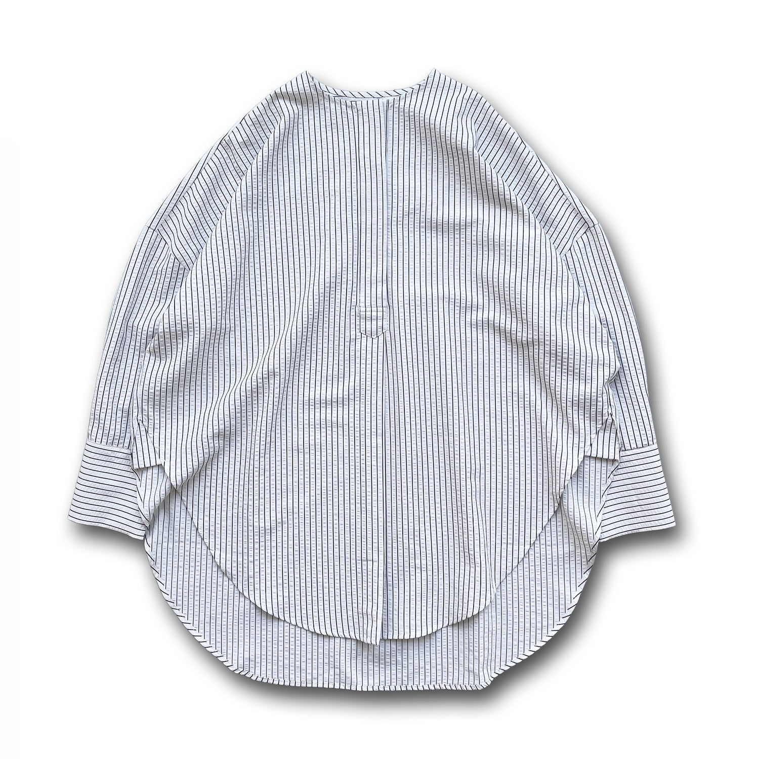 【公式サイト限定カラー】over size no collar seersucker shirt / stripe