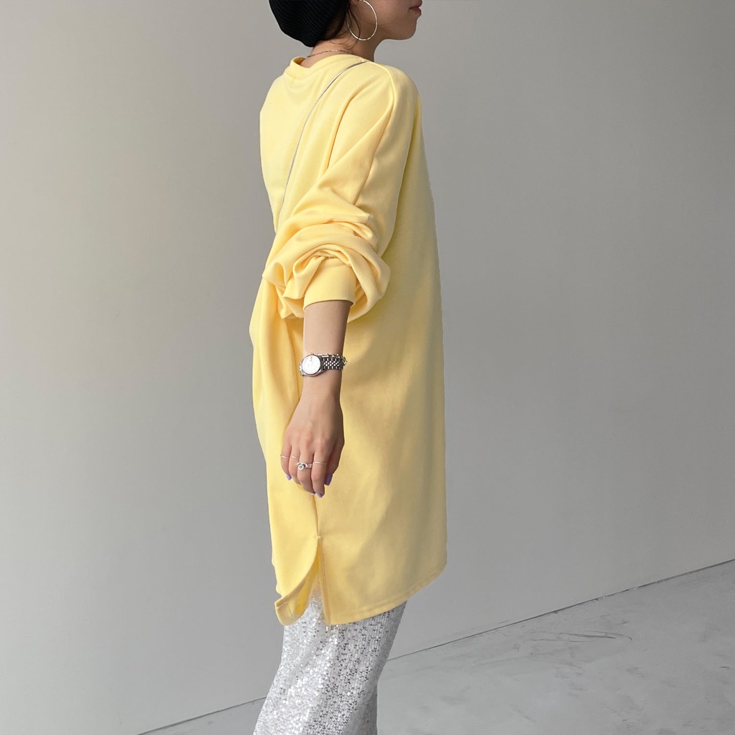 super loose light sweatee / light yellow [3size]