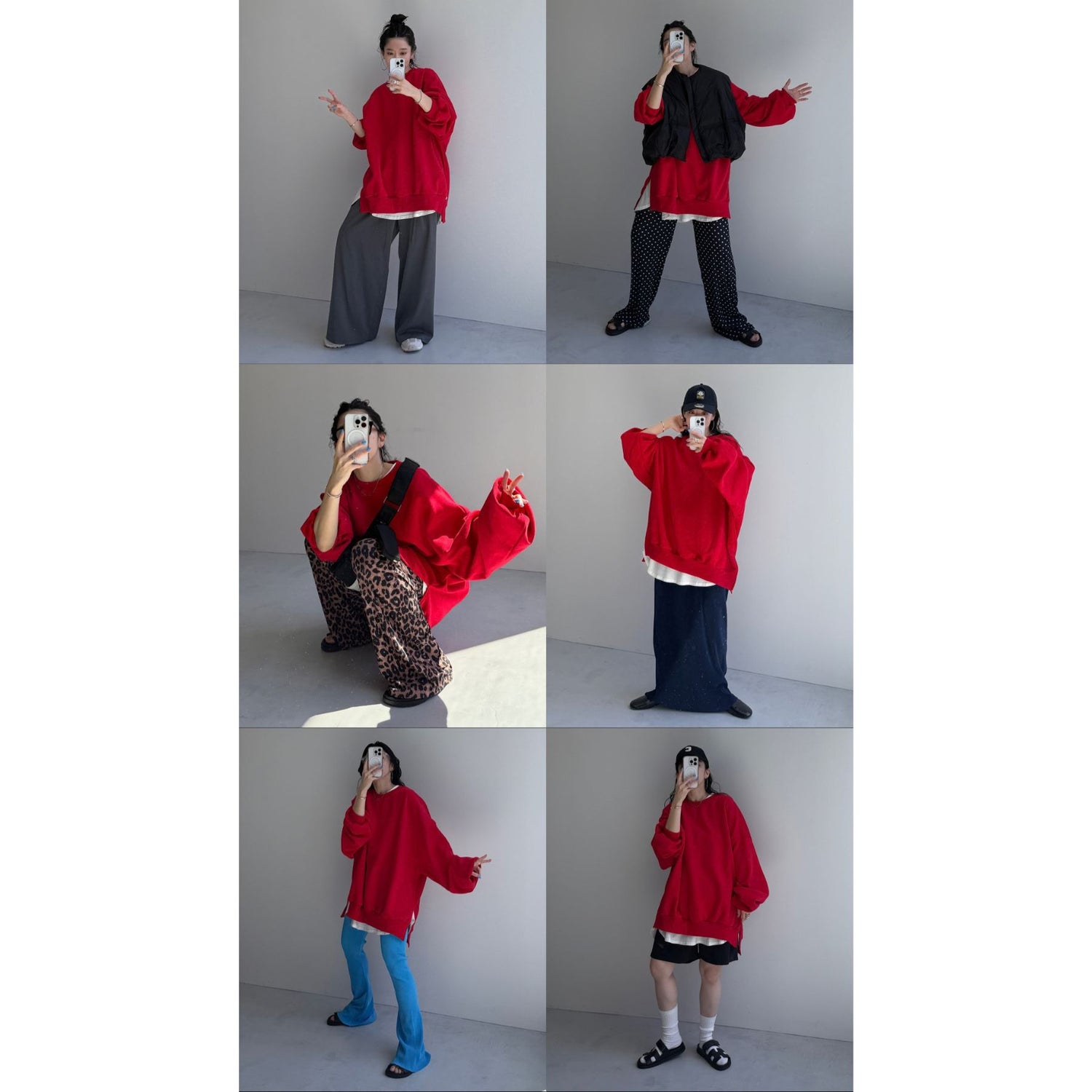 OSUMITSUKI sweat / red [SHORT or FREE]