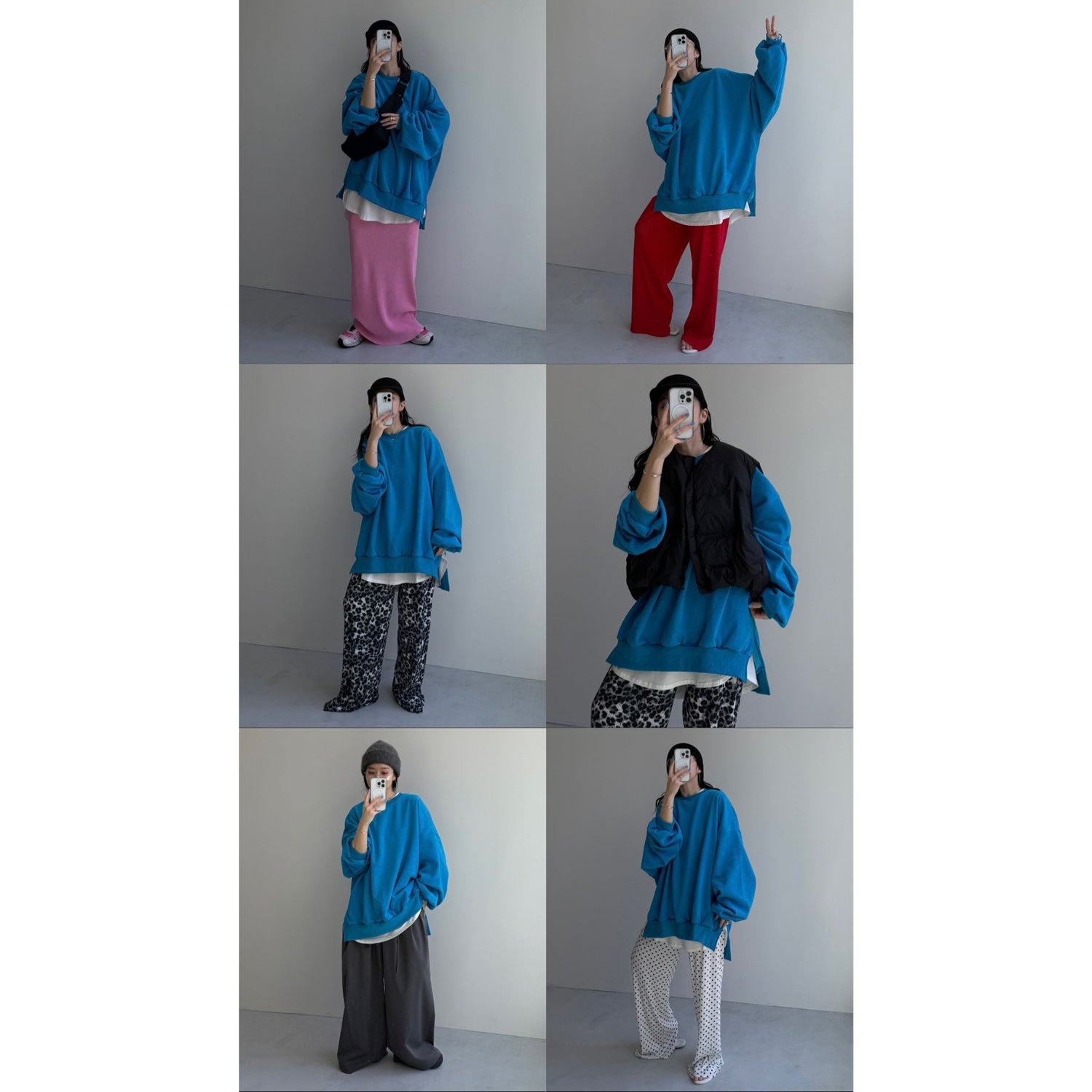 OSUMITSUKI sweat / turquoise [SHORT or FREE]