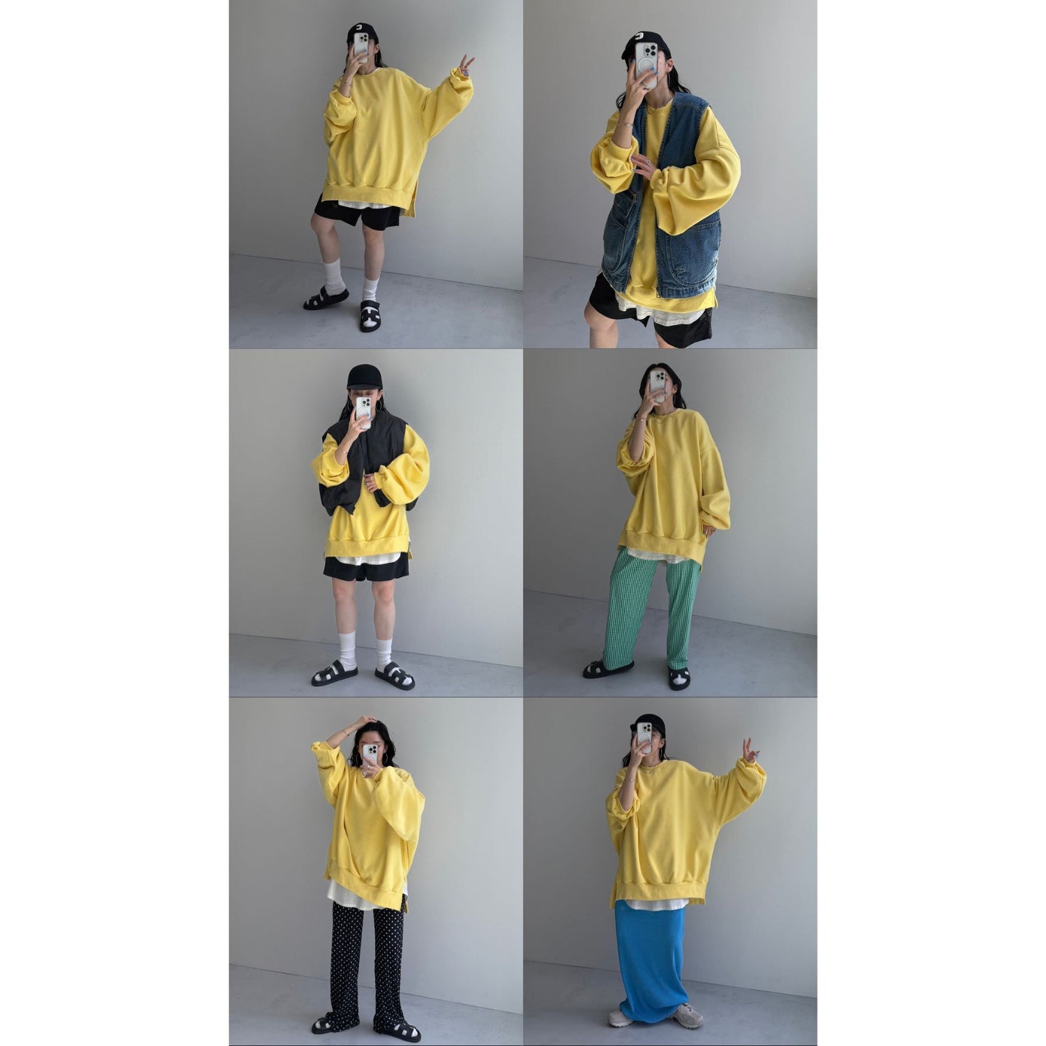 OSUMITSUKI sweat / light yellow [SHORT or FREE]
