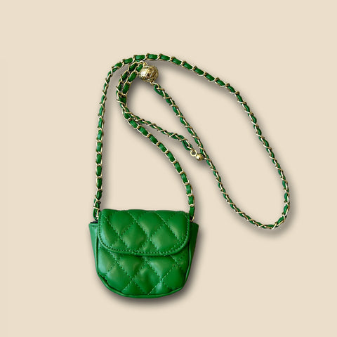 【SAMPLE】quilting mini bag / green