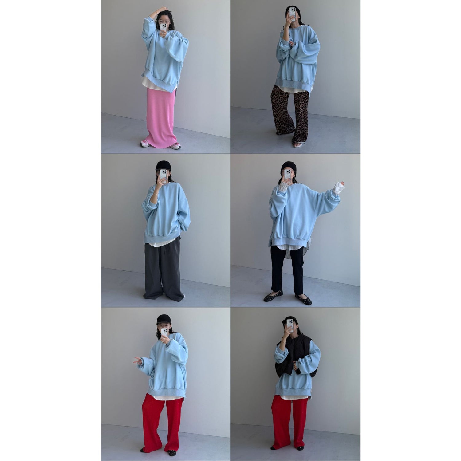 OSUMITSUKI sweat / light blue [SHORT or FREE]