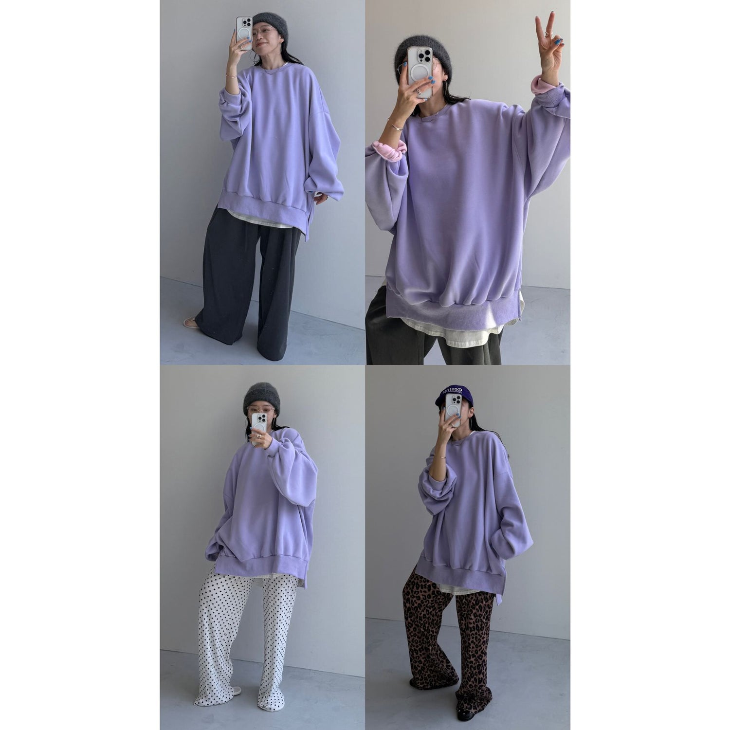 OSUMITSUKI sweat / lilac [SHORT or FREE]