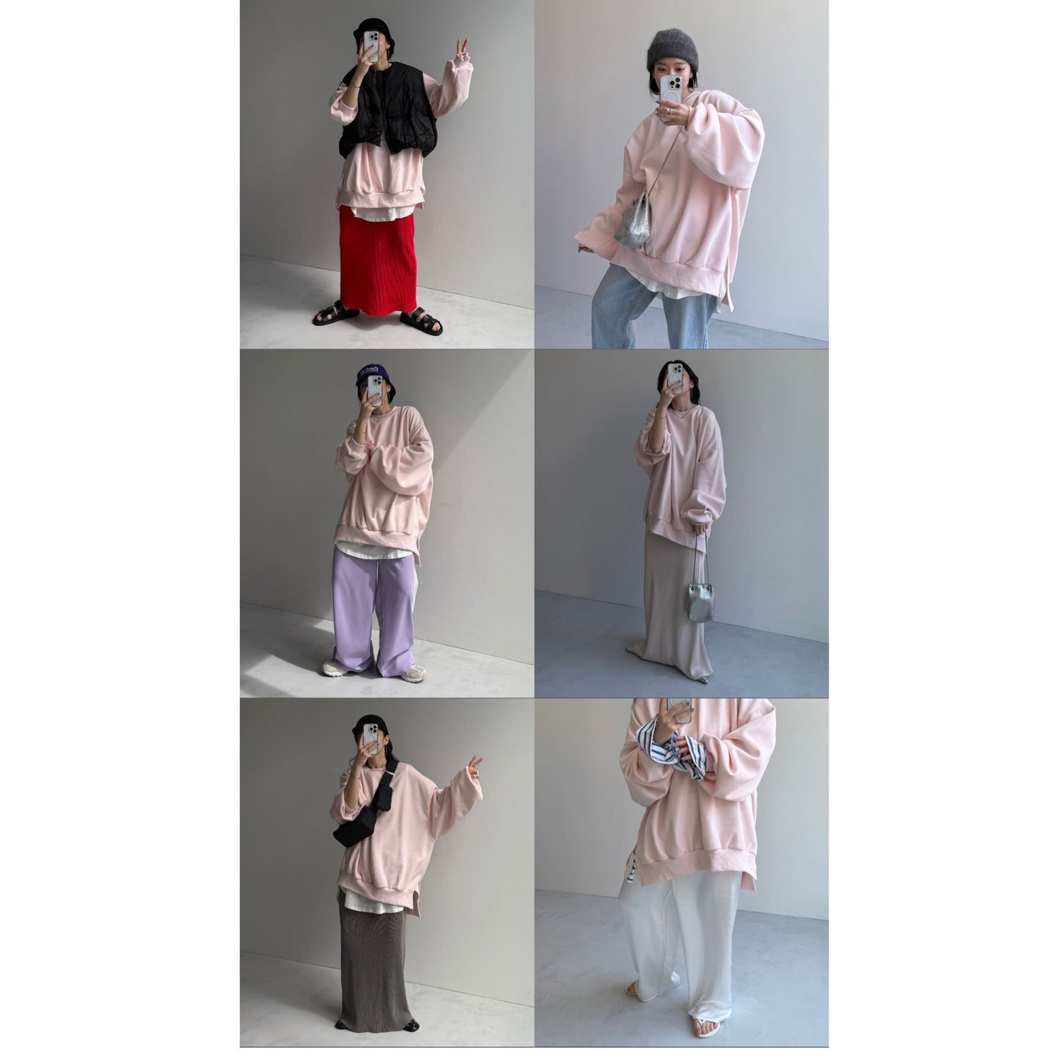 OSUMITSUKI sweat / baby pink [SHORT or FREE]