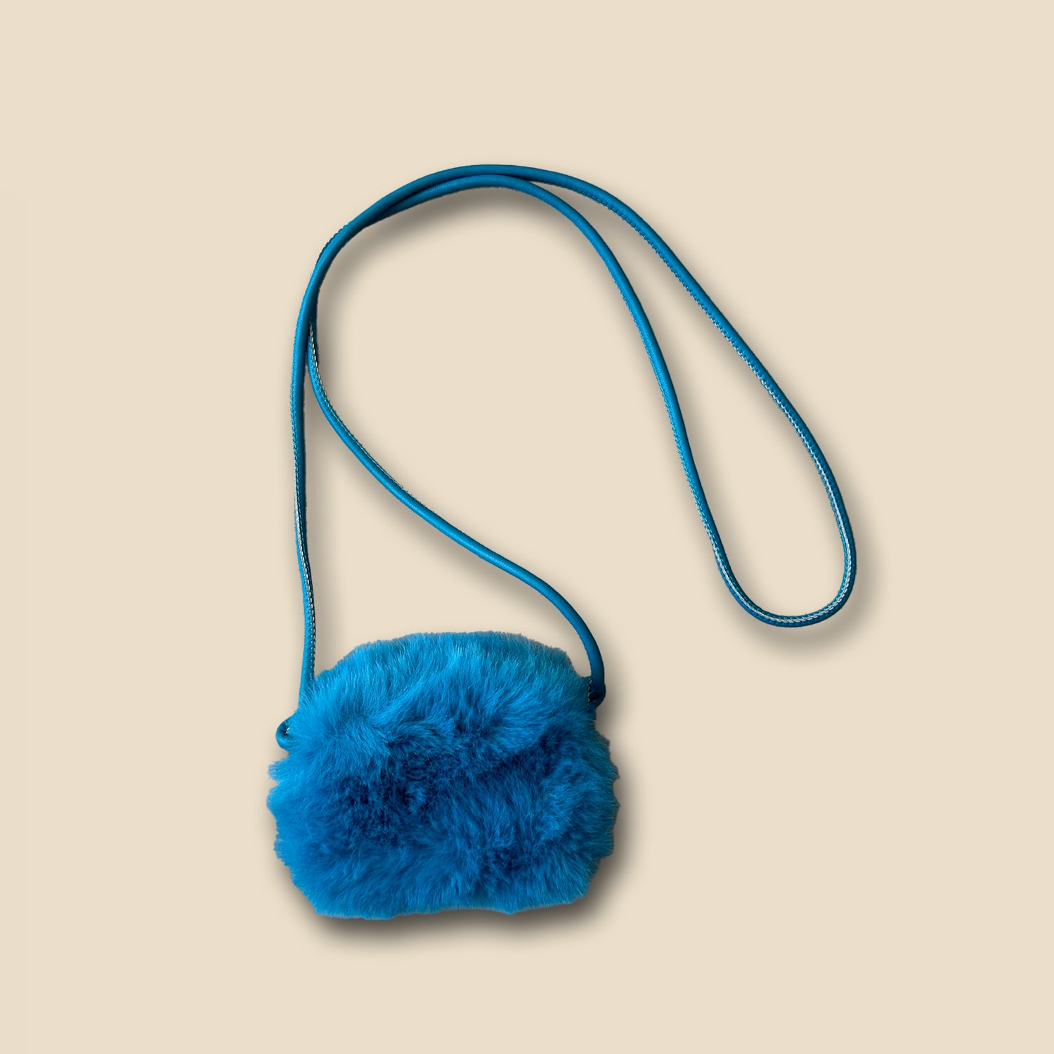 【SAMPLE】fur mini bag / blue