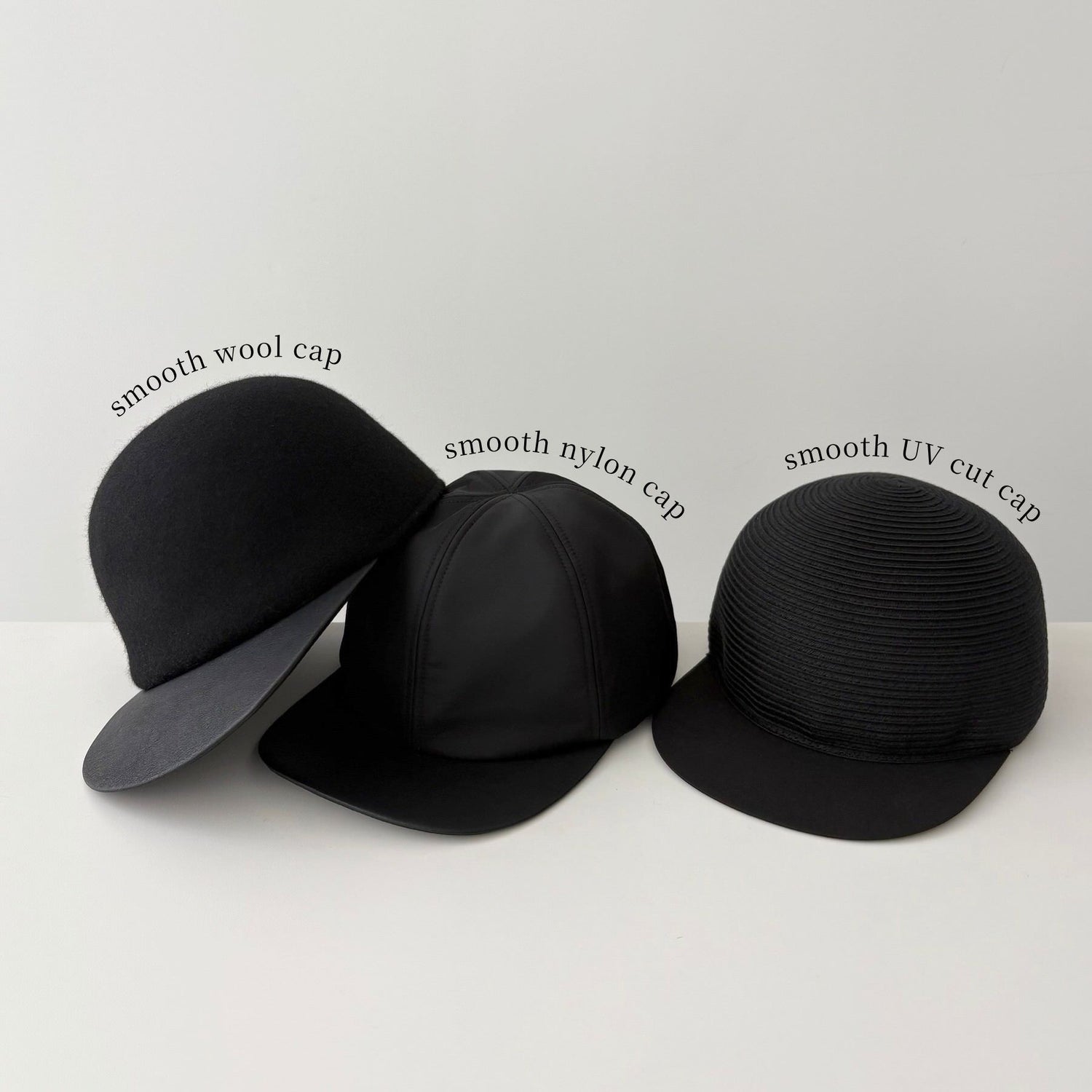 smooth UV cut cap / black