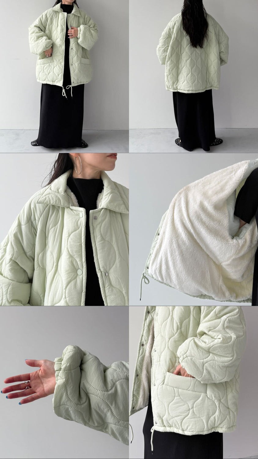 WATA AME quilting jacket / baby pink