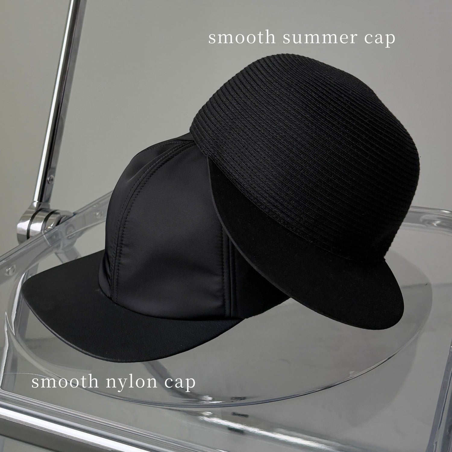 smooth nylon cap / black
