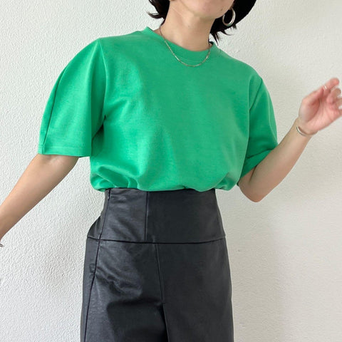 【SAMPLE】stretch puff tee / green