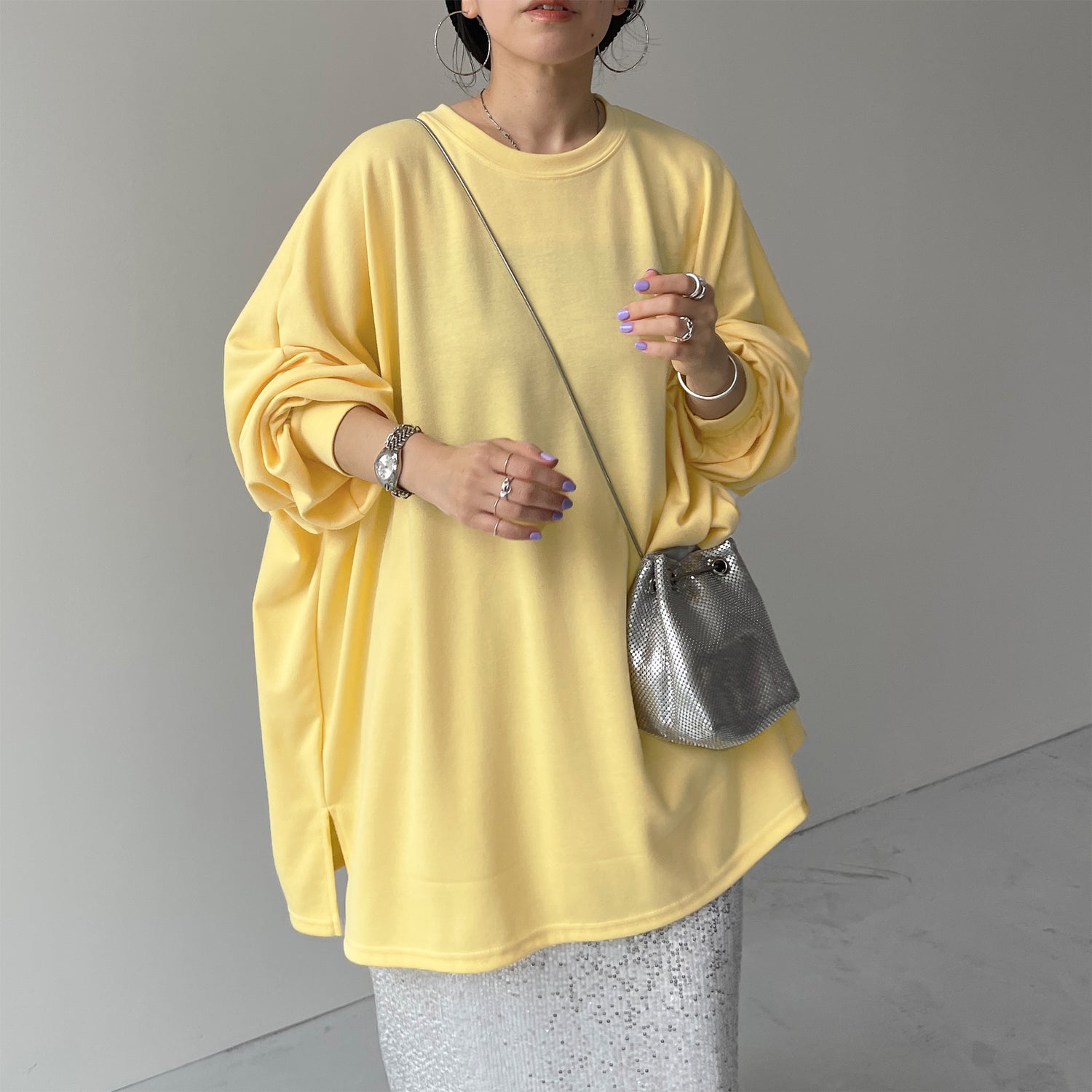 super loose light sweatee / light yellow [3size]
