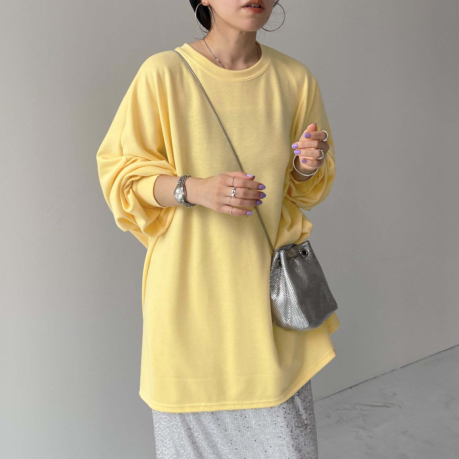 super loose light sweatee / light yellow [3size]
