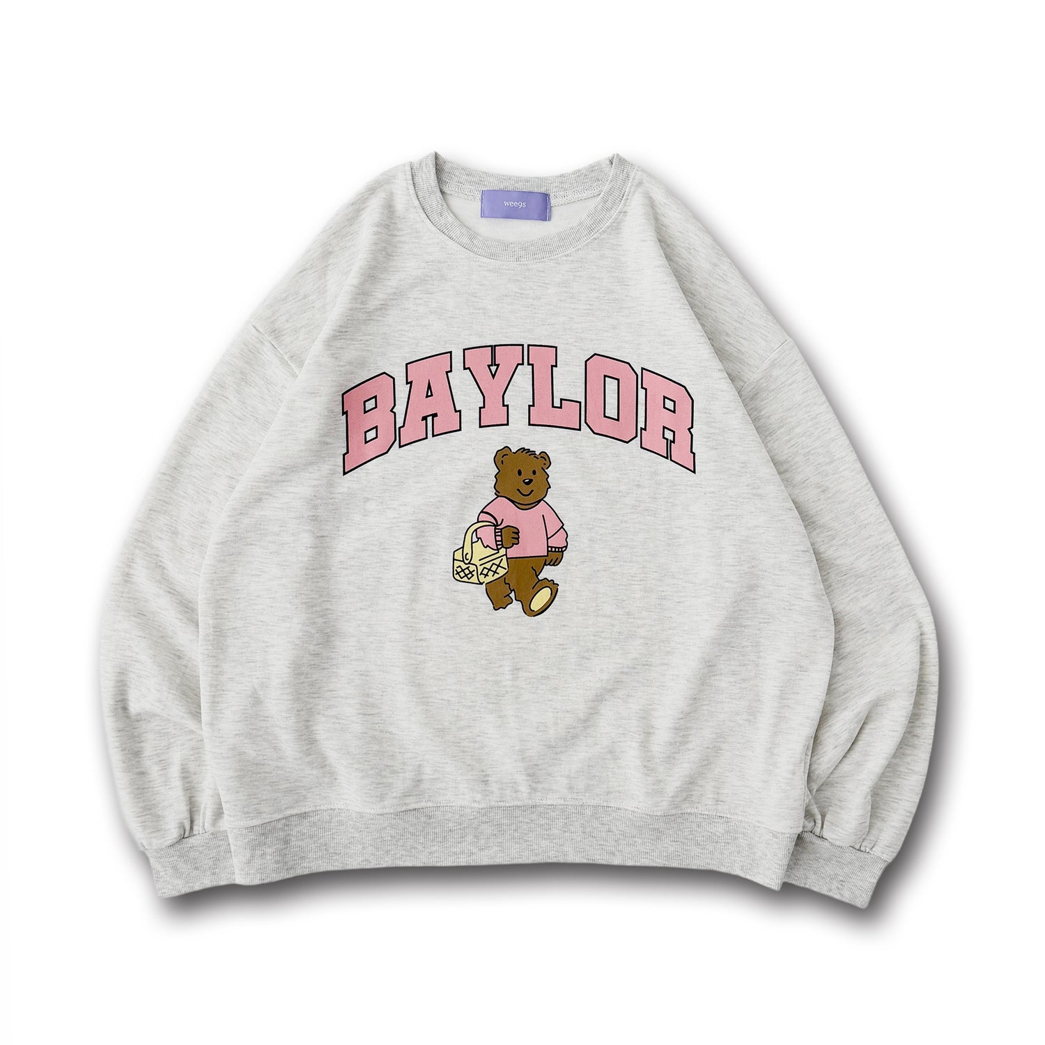 shopping bear sweat / pink
