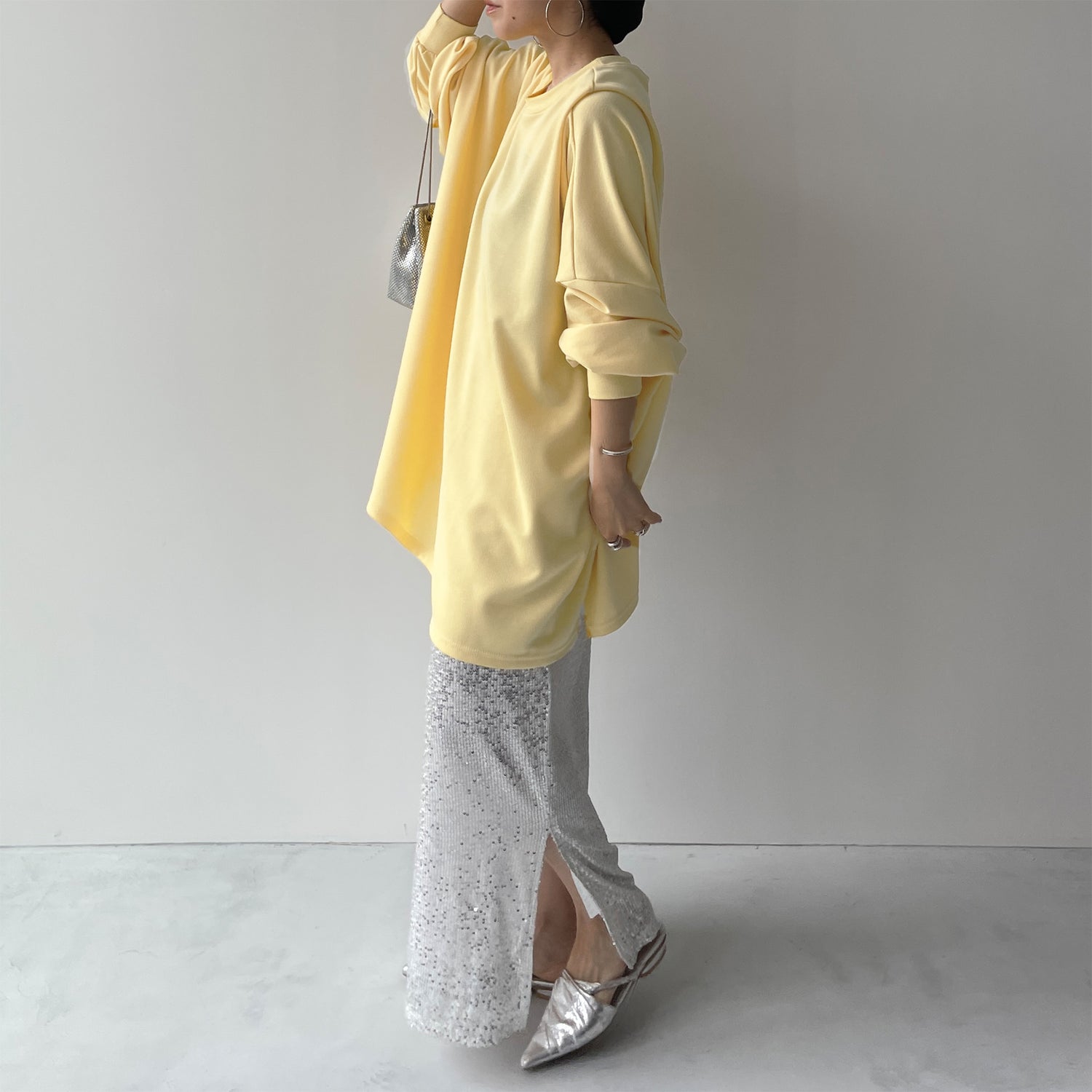 super loose light sweatee / light yellow [3size]