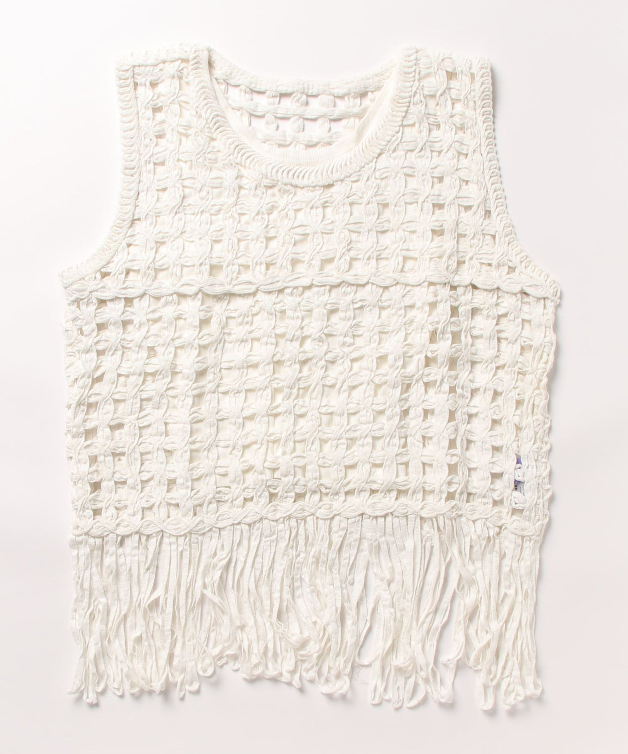 【SAMPLE】(2点SET) crochet vest + tank top set / ivory