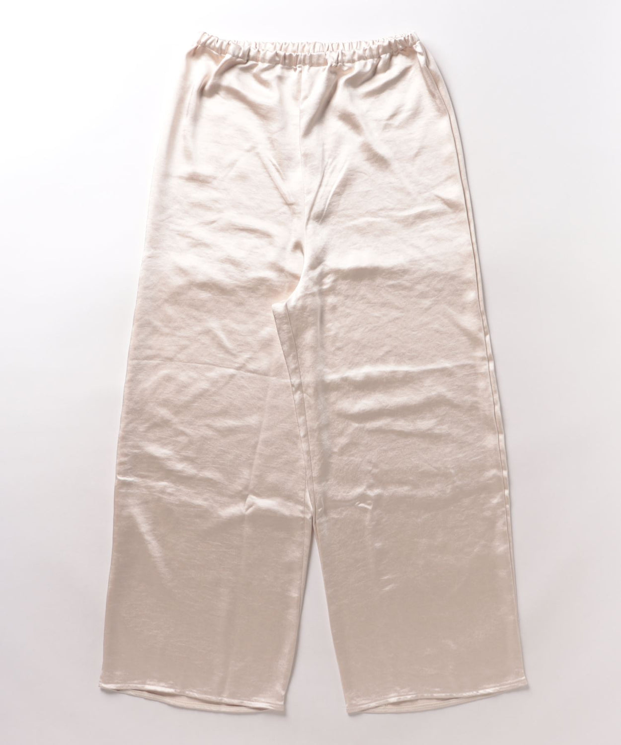 relax satin like pants / ivory